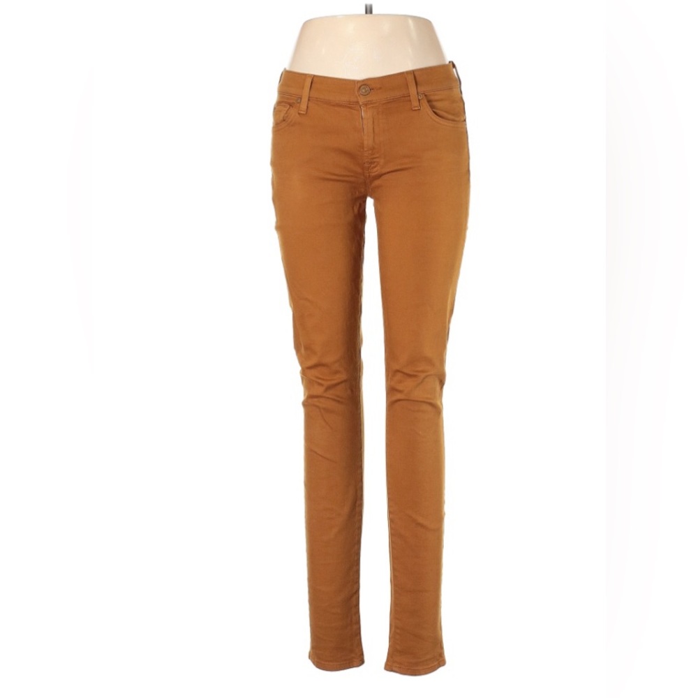 7 For All Mankind Womens Size 30 Brown Copper The Skinny